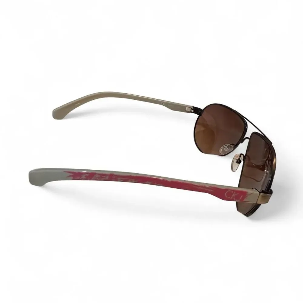 Calvin-Klein-Jeans Unisex Grey and Silver Sunglasses